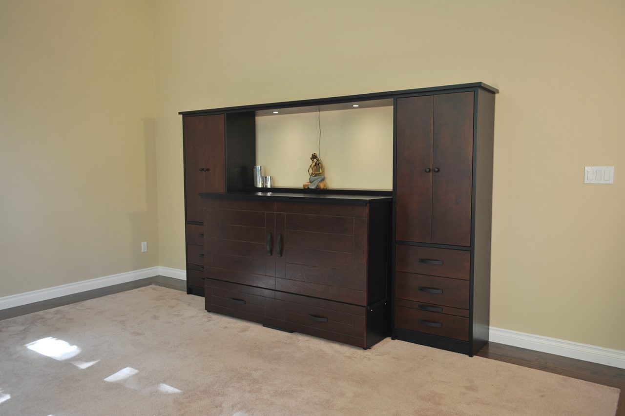 metro cabinet bed with wall unit