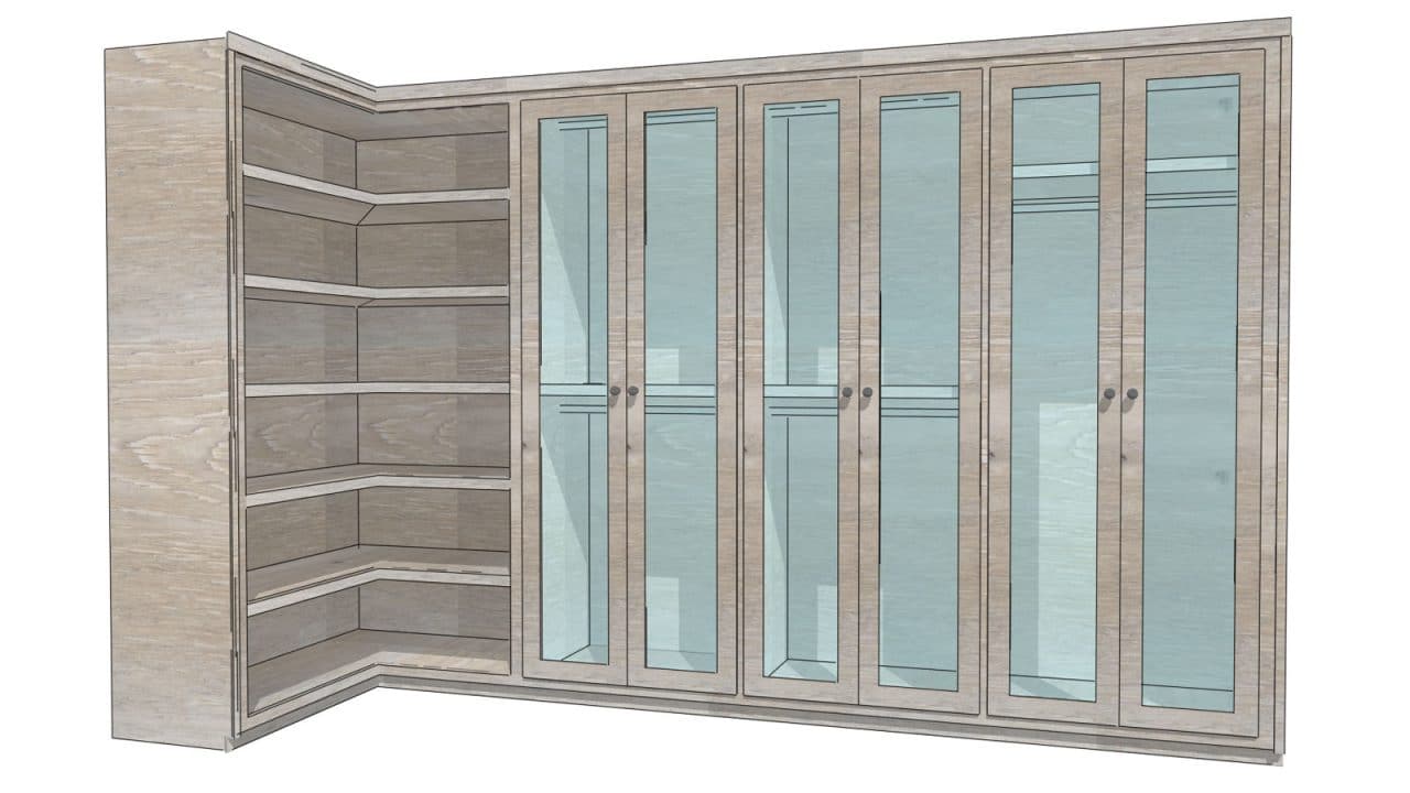 large custom wardrobe closet