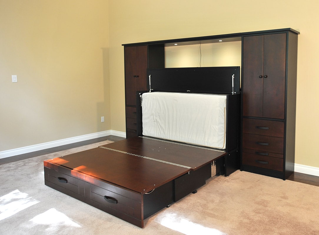 Metro cabinet bed with wall unit