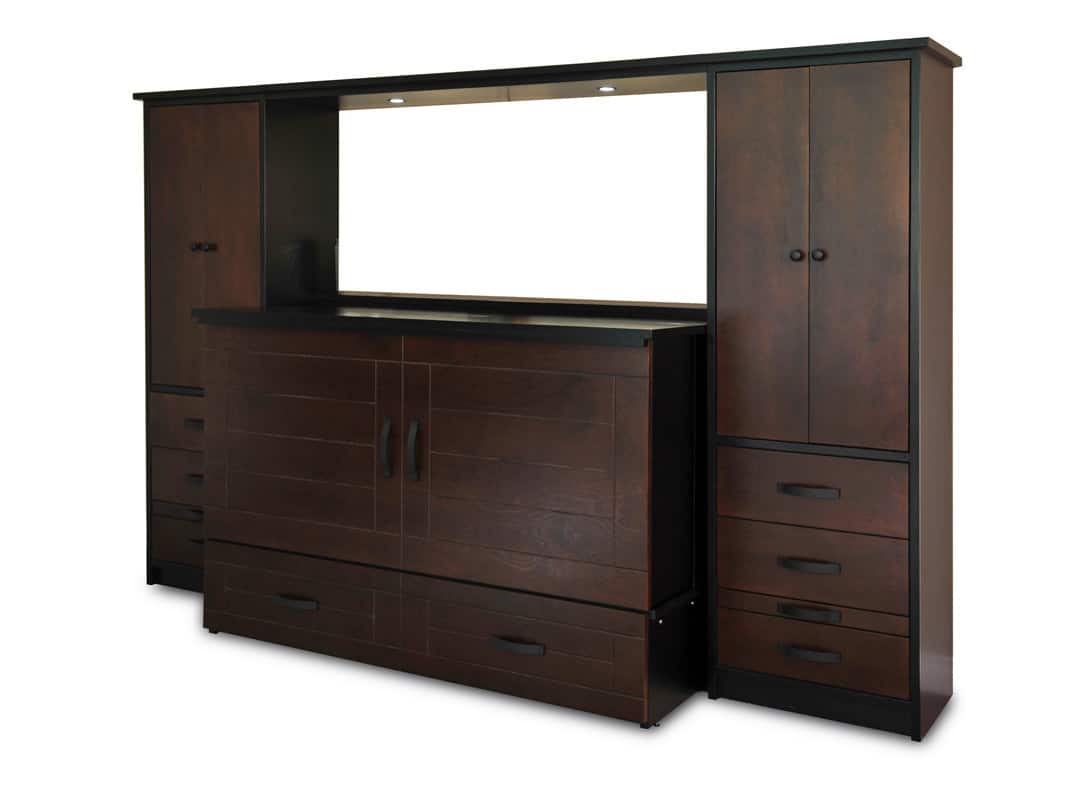 metro cabinet bed with wall unit